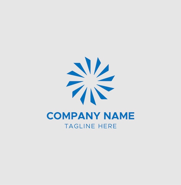 Imposible línea de círculo ilusión óptica plantilla vectorial de diseño de logotipo