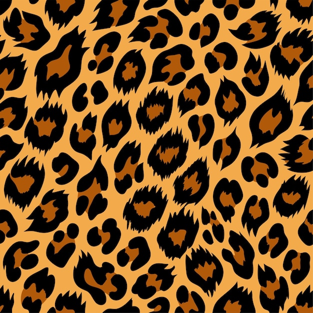Impresión animal y vector animal de textura sin costuras