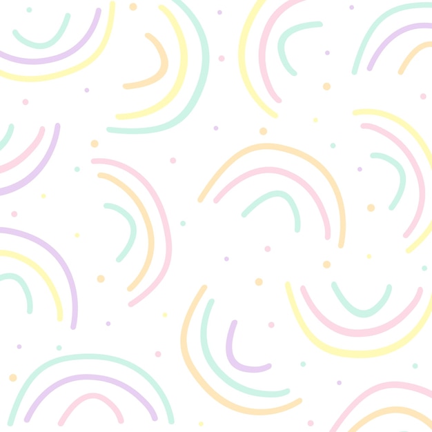 Impresión de arco iris kawaii de colores