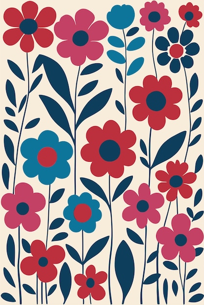 Impresión de arte floral Poster de chicas bonitas