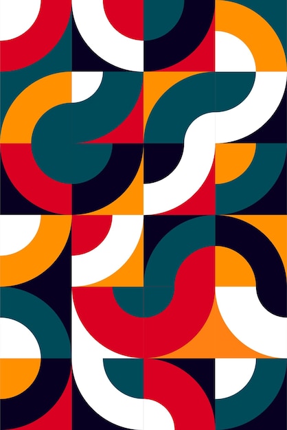 Impresión de arte de fondo geométrico de la Bauhaus