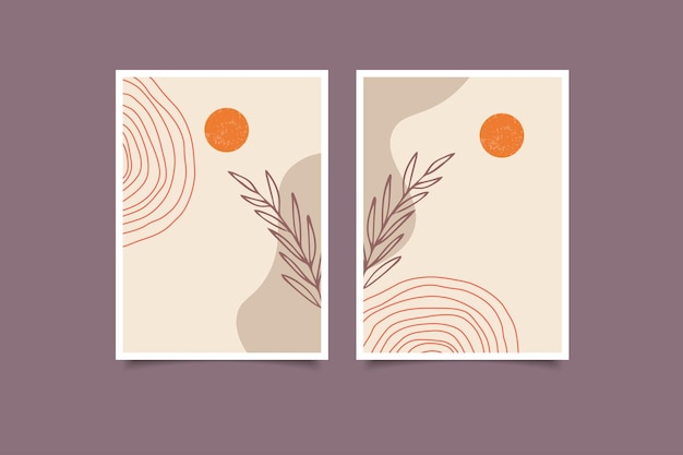 Impresión de arte de pared de cartel moderno estético de mediados de siglo abstracto