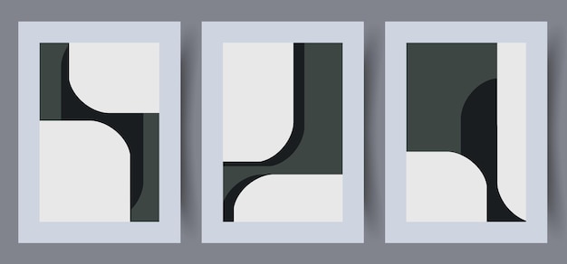 Impresión de arte de pared de elementos oscuros de geometría abstracta