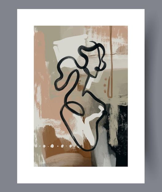 Vector impresión de arte de pared de imágenes creativas de caos abstracto