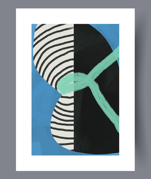 Impresión de arte de pared de objetos estéticos posmodernismo abstracto