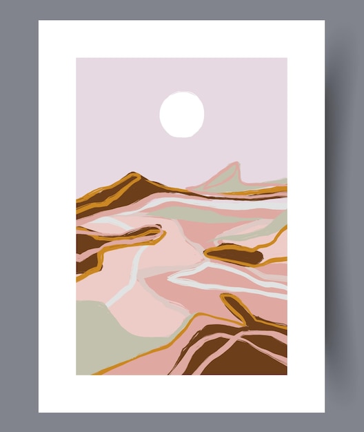 Impresión del arte de la pared del terreno rocoso de la naturaleza del paisaje