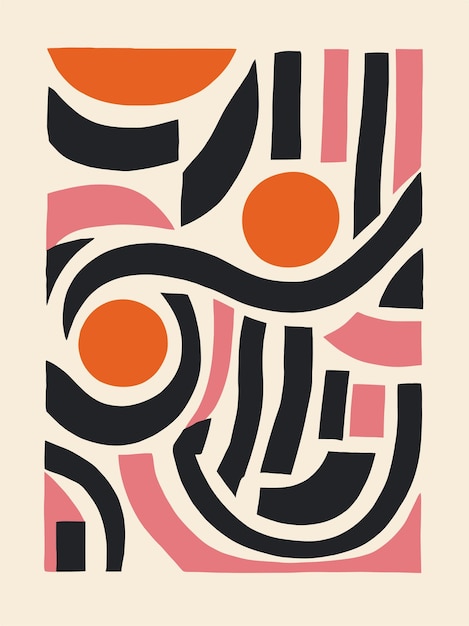 Impresión artística vectorial estética moderna