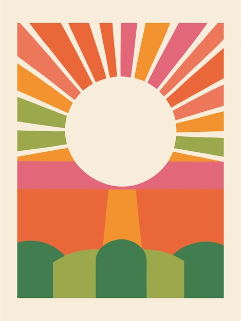 Impresión artística vectorial estética moderna