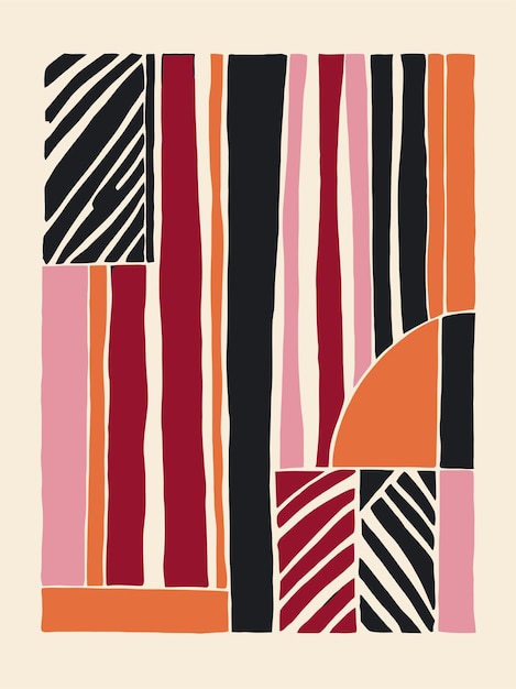 Impresión artística vectorial estética moderna
