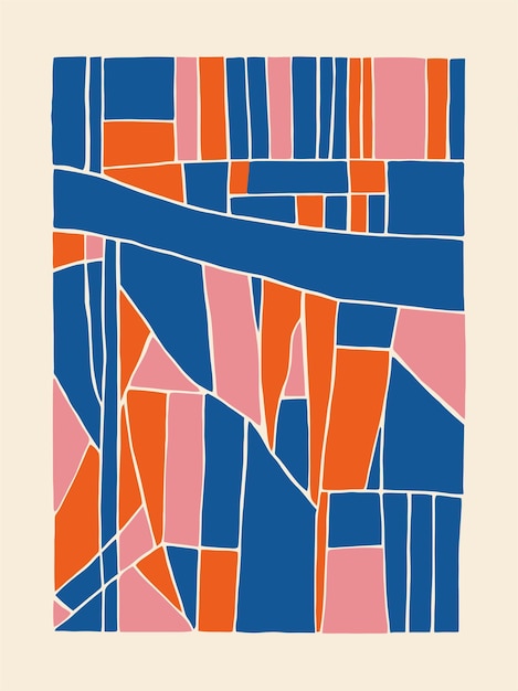 Impresión artística vectorial estética moderna
