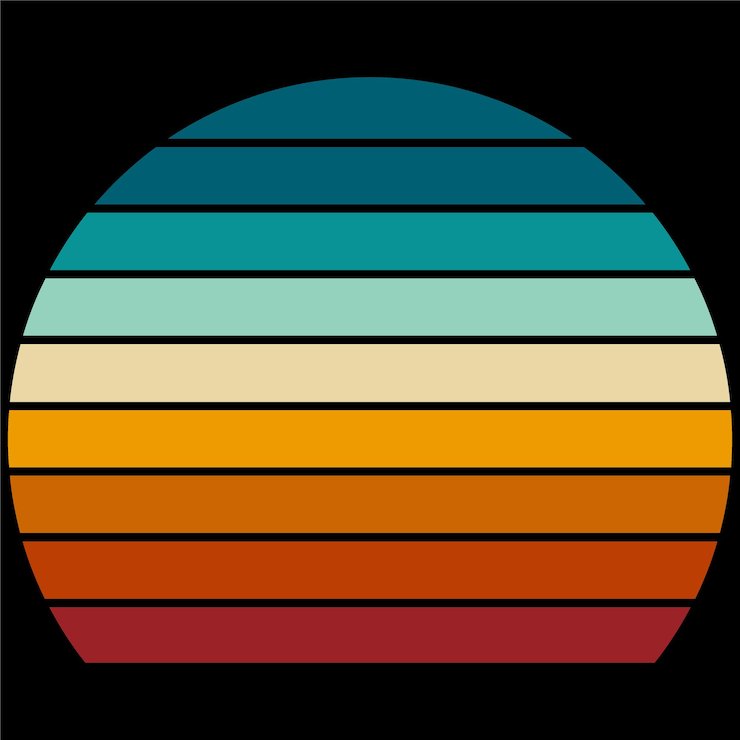 Vector impresión de camisa de diseño vintage sunset