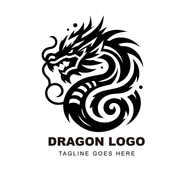 Impresión de camiseta con diseño vectorial de dragón