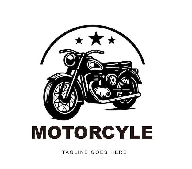Impresión de camiseta con diseño vectorial de motocicleta