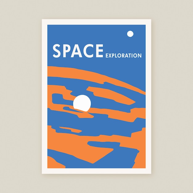 Impresión del cartel del planeta de la exploración del cosmos del explorador espacial