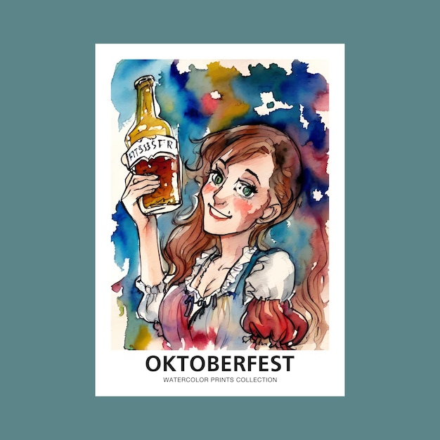 Impresión de carteles del Festival de la cerveza de Oktoberfest