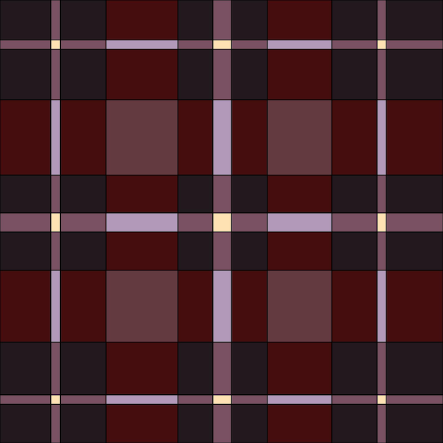 Impresión de comprobación vectorial de color marrón a cuadros