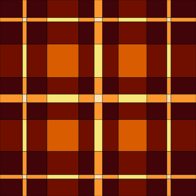 Impresión de comprobación vectorial de color marrón a cuadros