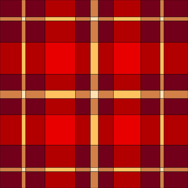 Impresión de comprobación vectorial de color rojo a cuadros