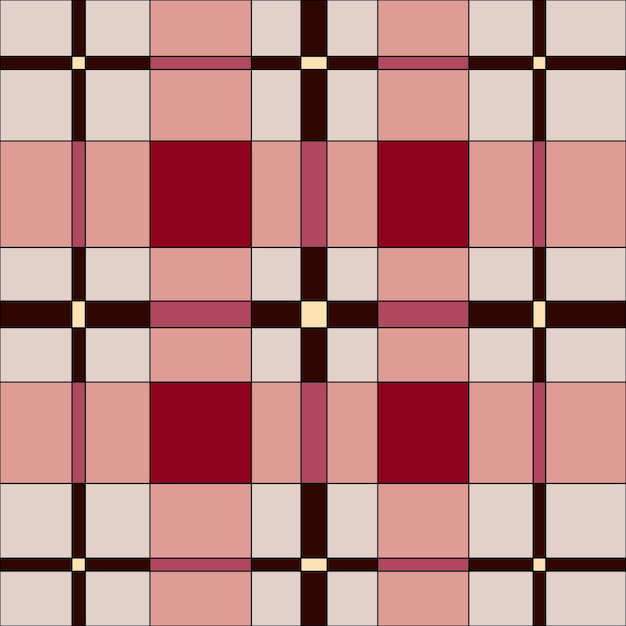 Impresión de comprobación vectorial de color rosa a cuadros
