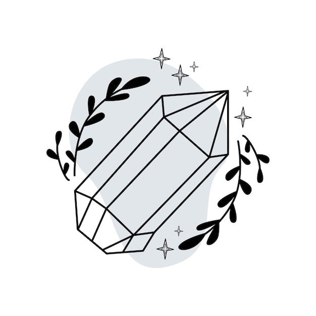 Impresión de cristal mágico vectorial
