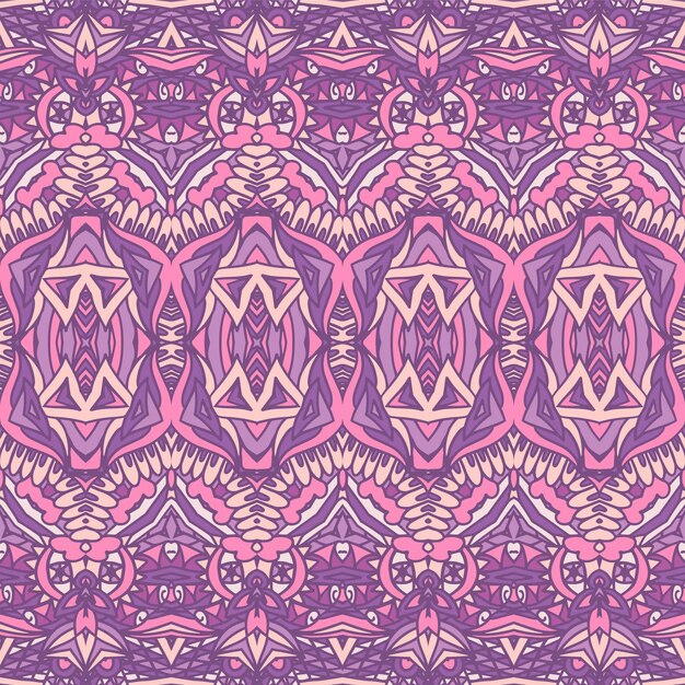 Impresión decorativa con patrones sin fisuras étnicos geométricos abstractos vintage