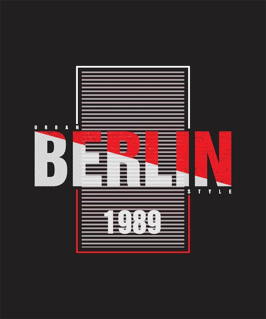 Vector impresión de diseño de camiseta de tipografía de berlín