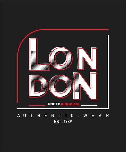 Impresión de diseño de camiseta de tipografía de Londres