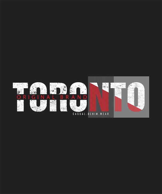 Vector impresión de diseño de camiseta de tipografía de toronto