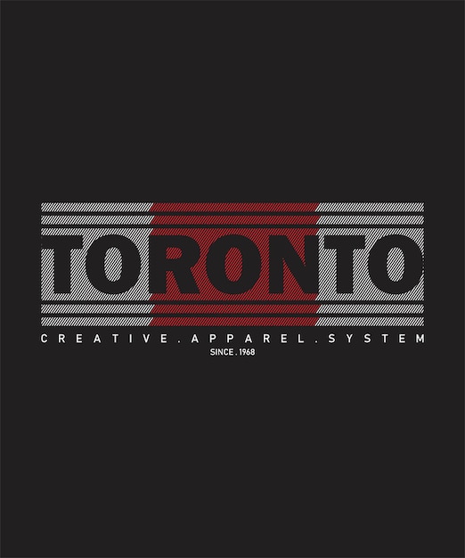 Impresión de diseño de camiseta de tipografía de toronto