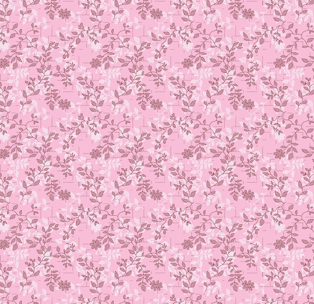 Impresión de diseño textil vectorial de patrones florales estéticos