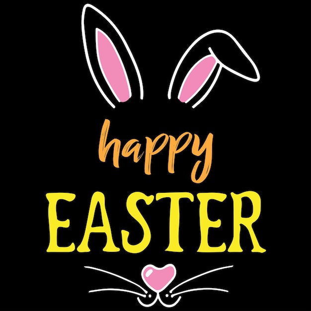 Impresión de diseño de tipografía del día de Pascua para camisetas, sudaderas, tazas, carteles, banners, etc.