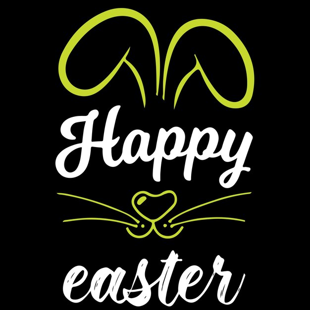 Impresión de diseño de tipografía del día de Pascua para camisetas, sudaderas, tazas, carteles, banners, etc.
