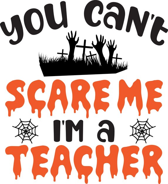Impresión de diseño de tipografía de Halloween para camiseta, taza, pancarta, póster, etc.