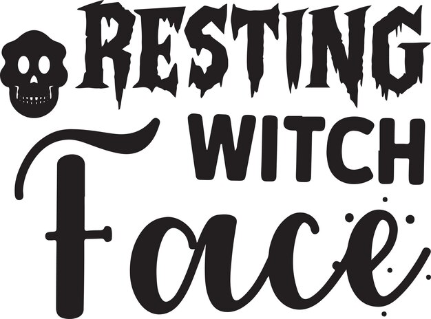 Impresión de diseño de tipografía de Halloween para camisetas, pancartas, carteles, etc.