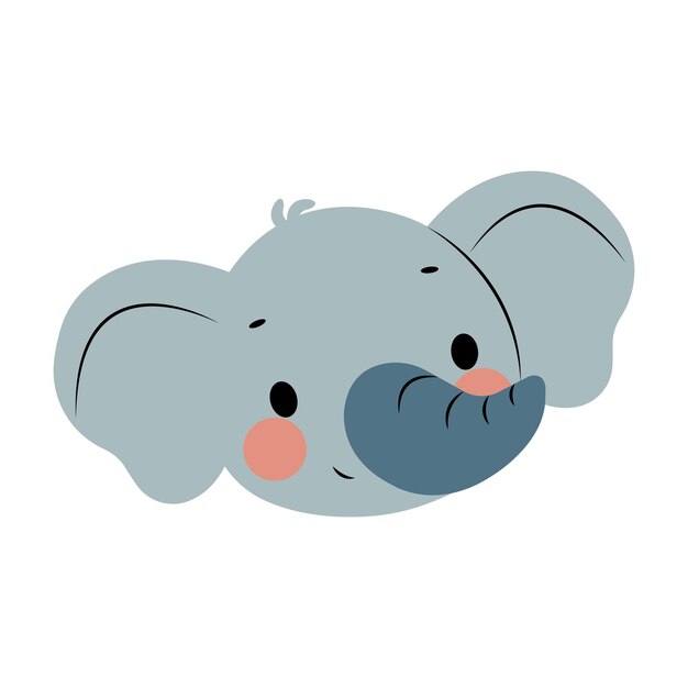 Impresión con elefante lindo Se puede usar para imprimir camisetas niños usan diseño de moda ducha de bebé invi