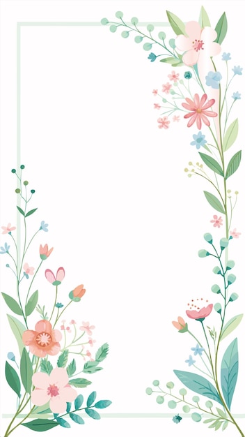 una impresión enmarcada de flores y mariposas