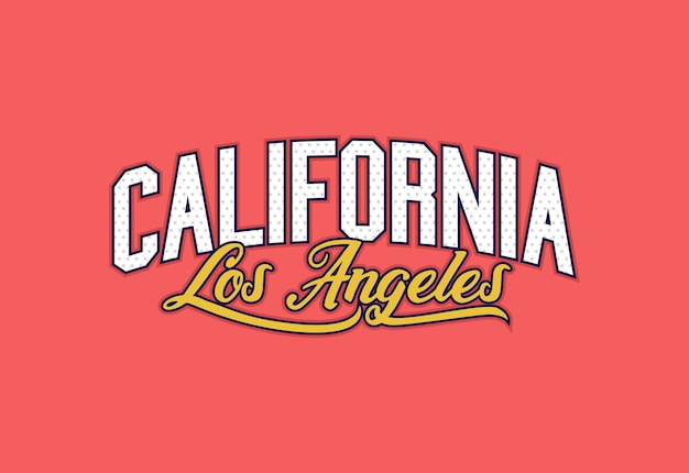 Impresión de eslogan de california de tipografía vintage para camiseta gráfica o sudadera
