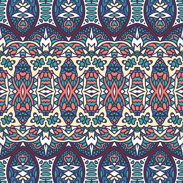 Impresión étnica geométrica abstract decorativa vectorial patrón ornamental sin costuras