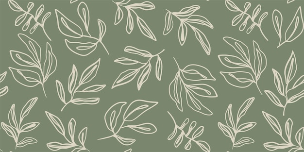 Impresión floral patrón sin costuras estilo dibujado a mano collage impresión contemporánea plantilla de moda