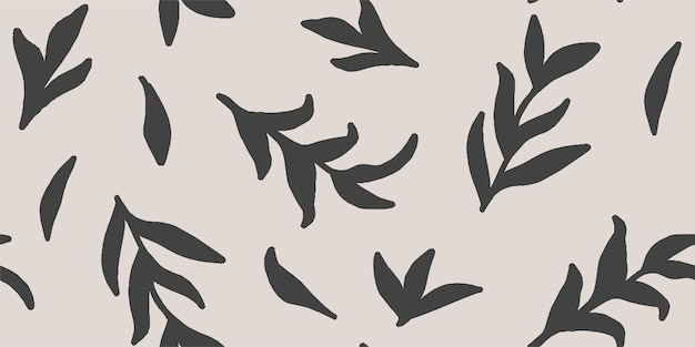 Impresión floral patrón sin costuras estilo dibujado a mano collage impresión contemporánea plantilla de moda
