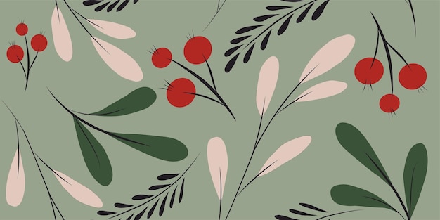 Impresión floral patrón sin costuras estilo dibujado a mano collage impresión contemporánea plantilla de moda