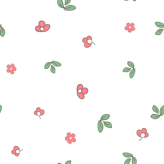 Impresión de fondo de flores dibujadas a mano para textiles Las flores dibujados hermosa ilustración