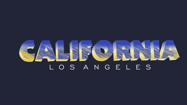 Impresión de gráficos de tipografía vectorial de diseño de California, etc.