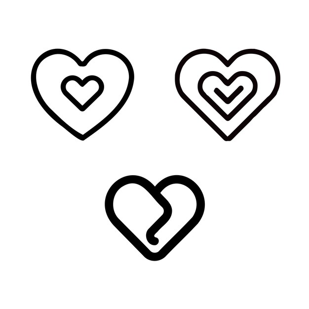 Impresión del icono del corazón Ilustración de arte vectorial Símbolo de amor