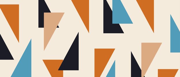 Impresión de ilustración de formas minimalistas abstractas geométricas brillantes. Patrón contemporáneo sin costuras.