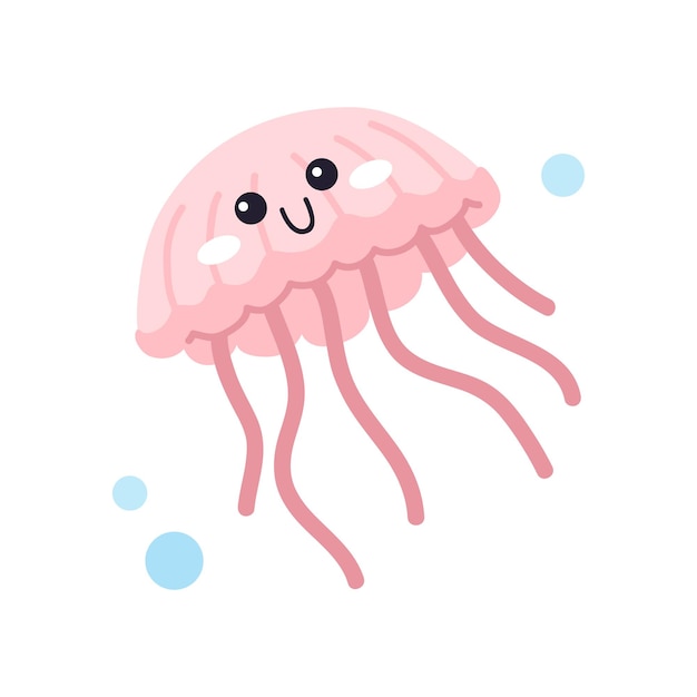 impresión de ilustración de medusas bebé lindo garabato para sello digitaltarjeta de felicitaciónicono