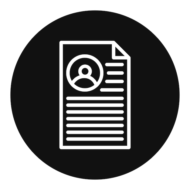 Impresión de imagen vectorial de icono de currículum Puede utilizarse para la fabricación aditiva