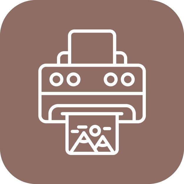 Impresión de la imagen vectorial del icono Se puede utilizar para el diseño