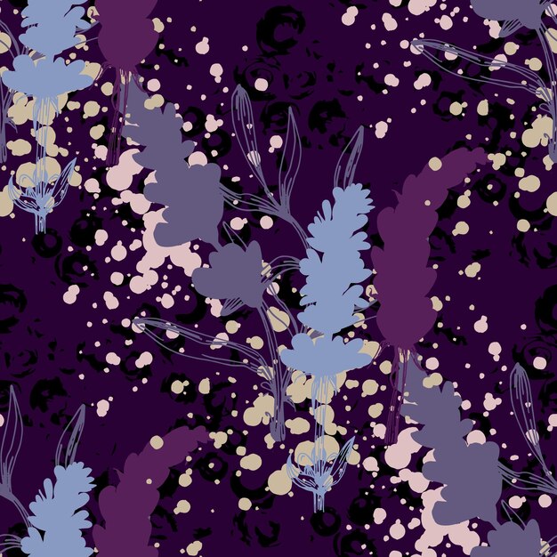 Impresión para imprimir en textiles, envases de ropa, comercialización de productos de lavanda Ilustración vectorial dibujada a mano