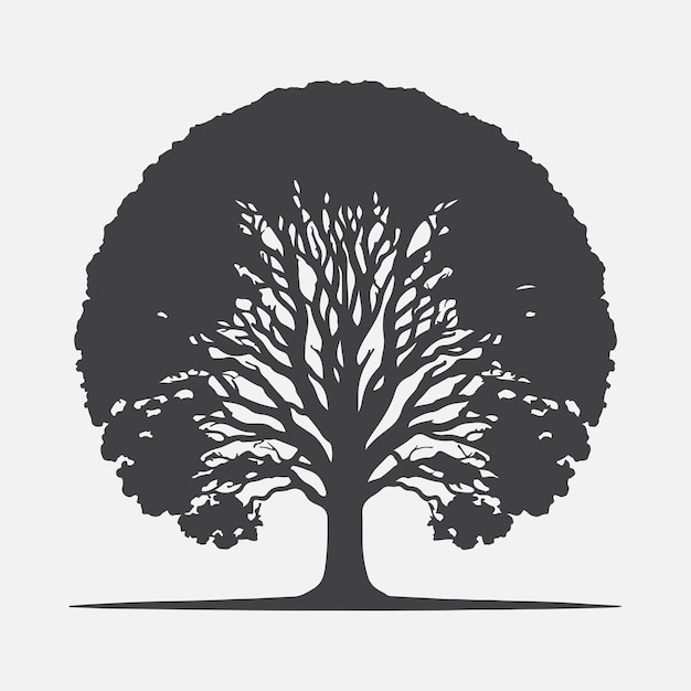 Impresión majestuosa silueta de árbol de ceniza la naturaleza la elegancia atemporal capturada
